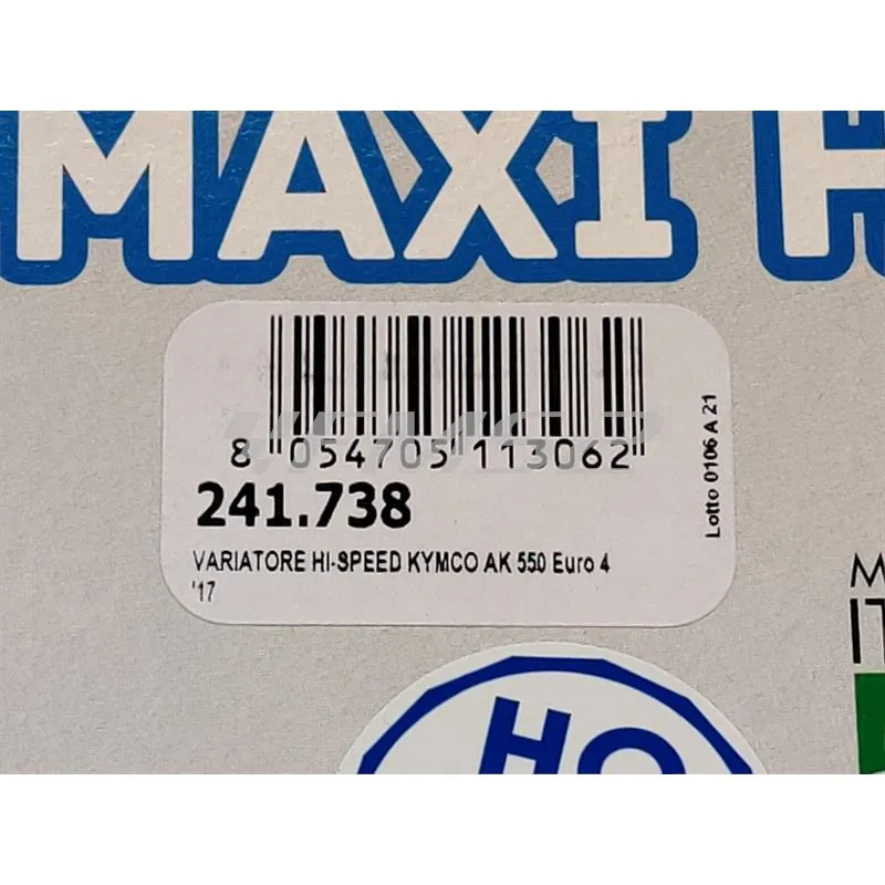 241.738 Variatore Polini HI-Speed per maxi scooter Kymco modello AK 550 Euro 4 prodotti dal 2017 e euro 5 prodotti dal 2021 in poi