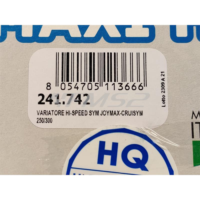 Variatore Polini hi-speed per maxi scooter Sym Joymax e Cruisym 250 e 300 cc 4 tempi, ricambio 241742