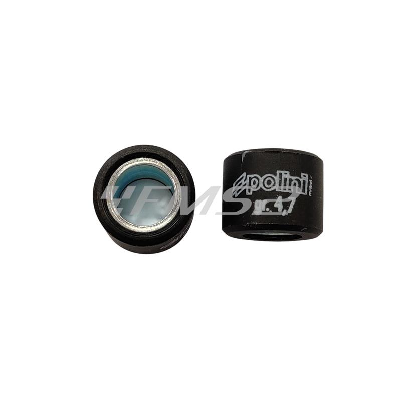 Kit rulli variatore 15x12 colore giallo peso grammi 4.7 interno ottone (Polini), ricambio 242121
