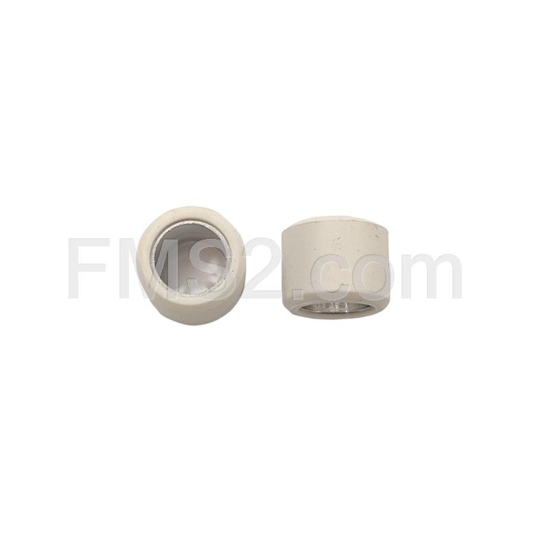 Kit rulli variatore 15x12 colore bianco peso grammi 2.1 interno alluminio (Polini), ricambio 242130