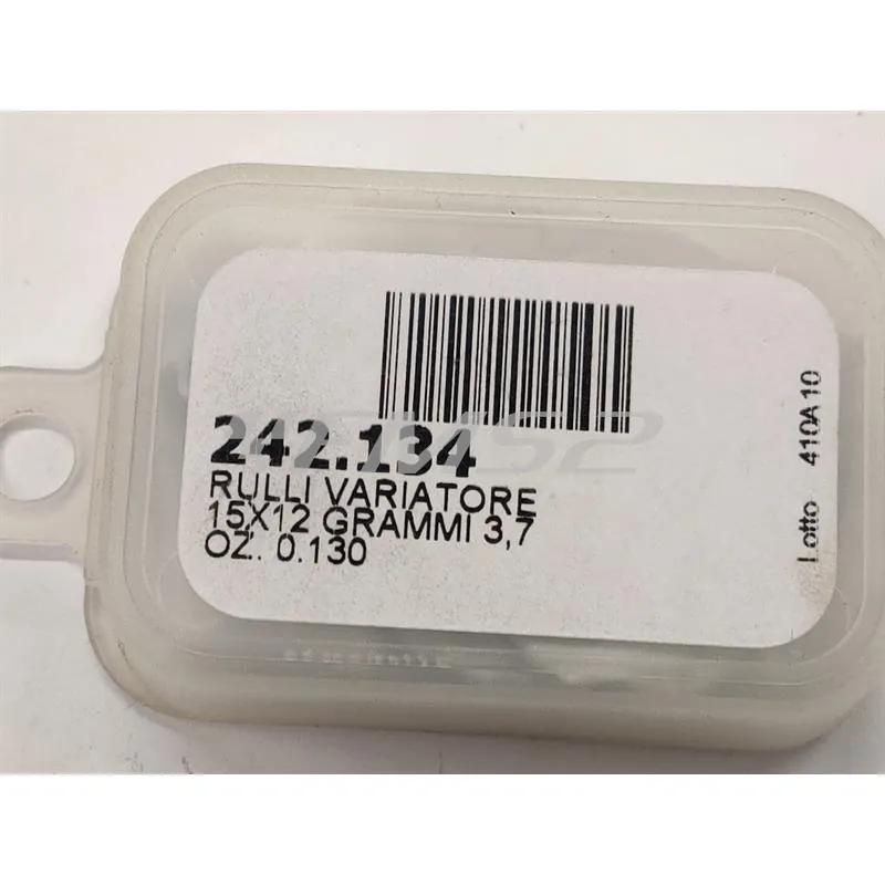 Kit rulli variatore 15x12 colore azzurro peso grammi 3.7 interno alluminio (Polini), ricambio 242134