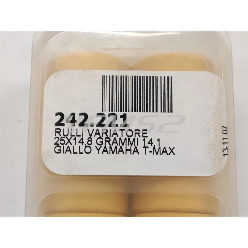 242.221 Kit 8 rulli Polini diametro 25 per 14.8