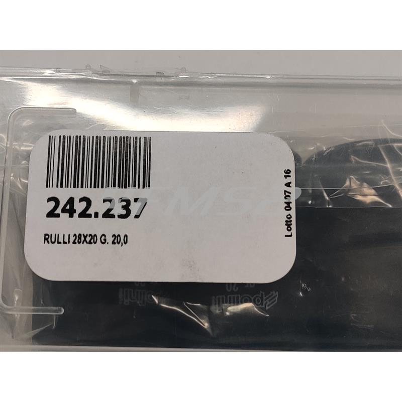 Rulli variatore della Polini con diametro 28 x 20 mm e peso 20,0 grammi, ricambio 242237