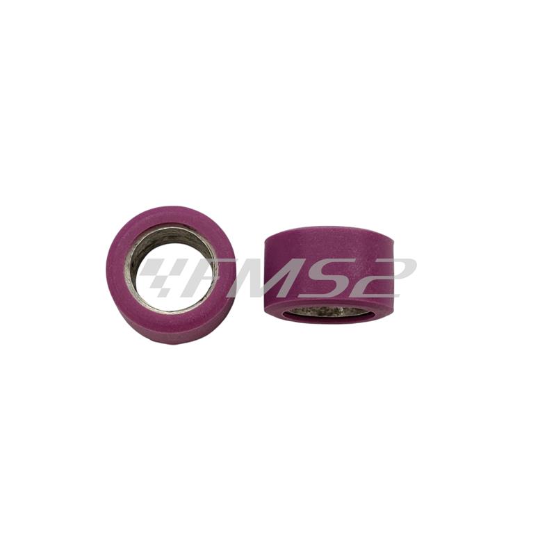 Kit rulli variatore 16x10 mm colore viola peso grammi 2.0 interno alluminio (Polini), ricambio 242250