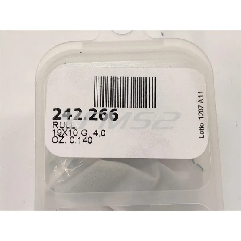 242.266 Kit rulli variatore Polini 19x10.2 mm peso grammi 4.0 interno alluminio per EVO a 9 rulli Piaggio e Minarelli