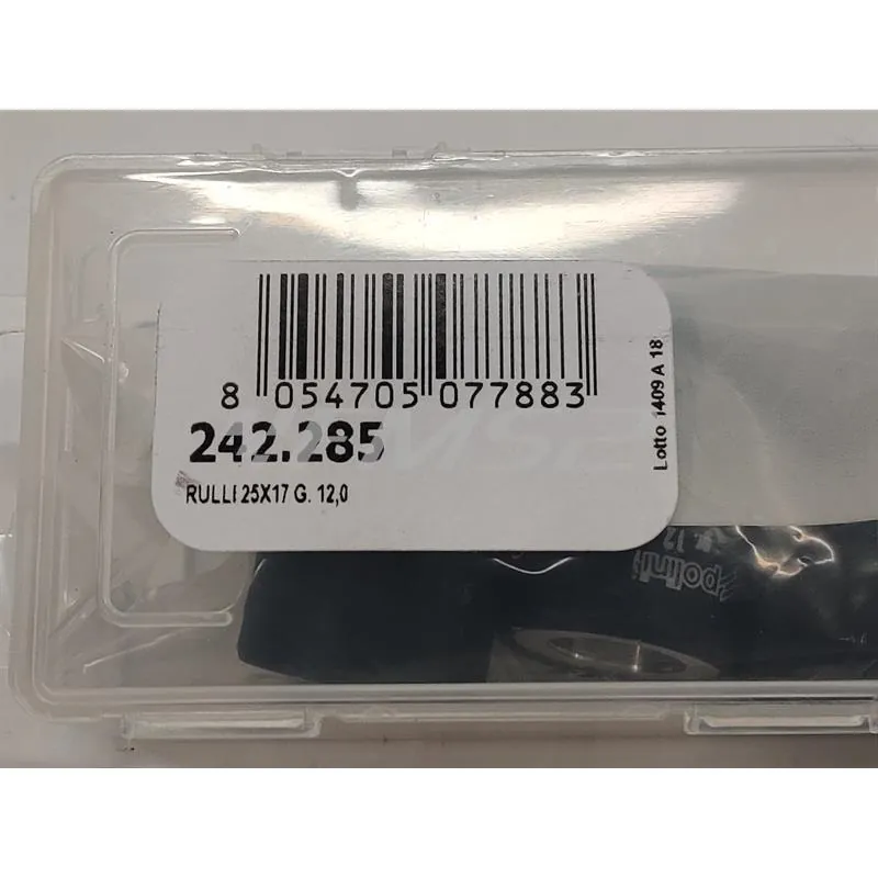 Rulli variatore Polini con diametro 25 x 17 mm e peso 12,0 grammi, ricambio 242285