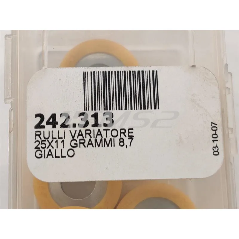 Rulli variatore 25x11 grammi 8.7 oz.0.30 (Polini), ricambio 242313