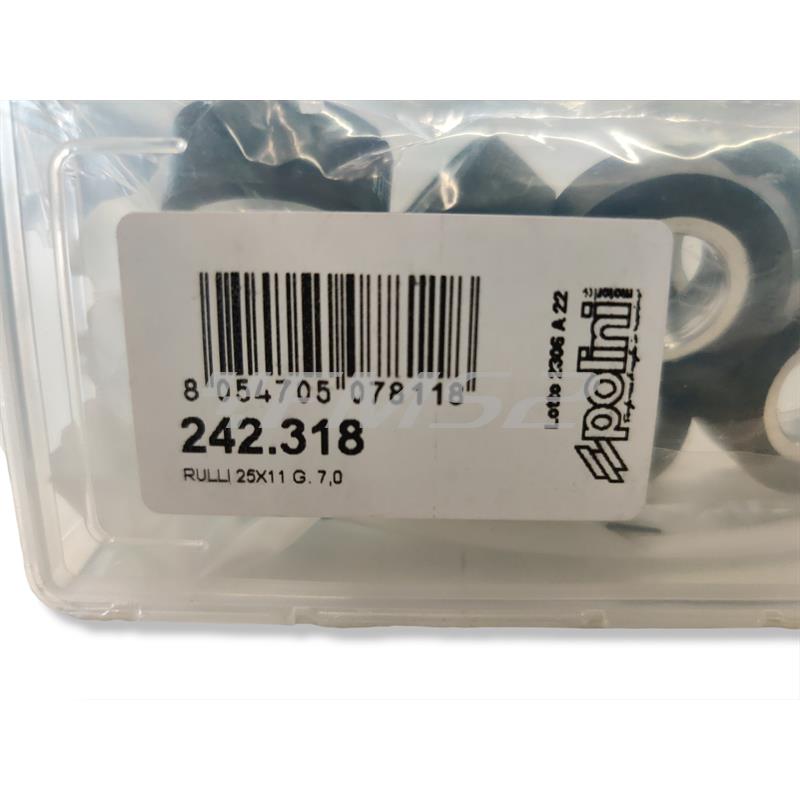 Rulli 25x11 gr. 7,0, ricambio 242318
