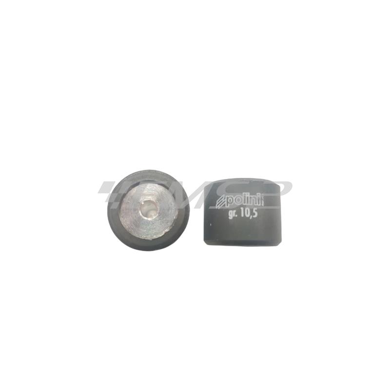 Kit 6 rulli Polini per variatore maxi scooter con diametro 20,9 x 17 mm e peso 10,5 grammi, ricambio 242341