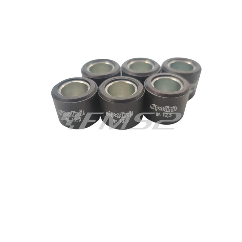 Kit 6 rulli Polini per variatore maxi scooter con diametro 20,9 x 17 mm e peso 12,5 grammi, ricambio 242343