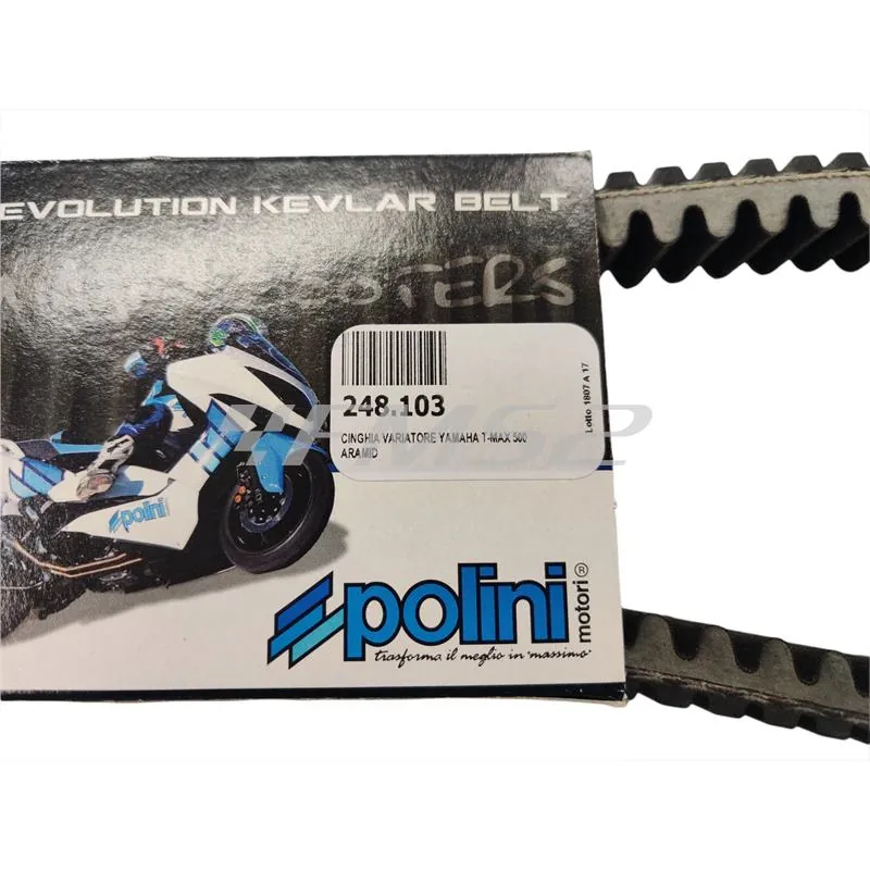 248.103 Cinghia di trasmissione Polini in Aramid per variatore maxi scooter Yamaha T-Max 500 cc