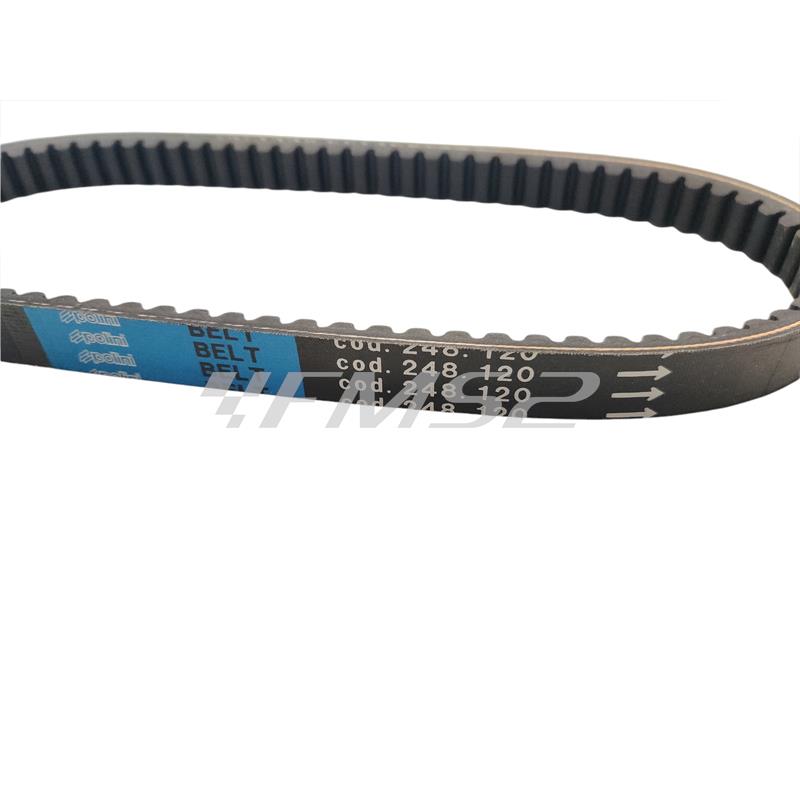 Cinghia di trasmissione variatore Polini per maxi scooter Piaggio 125 e 150cc con motore leader, ricambio 248120