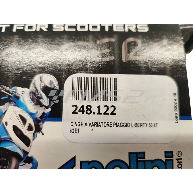 Cinghia variatore piaggio liberty 50 4t, ricambio 248122