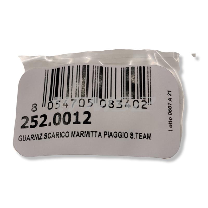 Guarnizione scarico specifica per marmitta Polini scooter team con motore Piaggio aria e liquido, ricambio 2520012