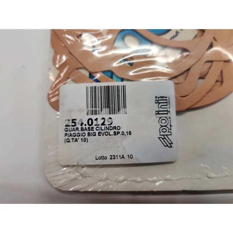 254.0129 Guarnizione di base cilindro Polini Big Evolution per scooter con motore Piaggio lc con spessore da 0,15 mm (10 pezzi)