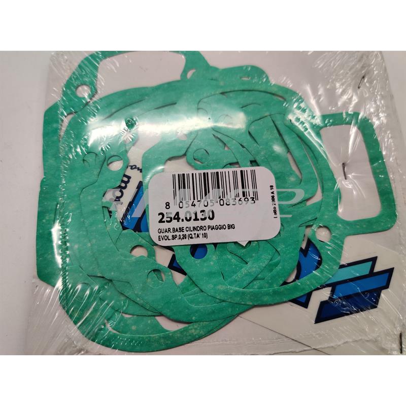 Guarnizione di base cilindro Polini Big Evolution per scooter con motore Piaggio lc con spessore da 0,20 mm (10 pezzi), ricambio 2540130