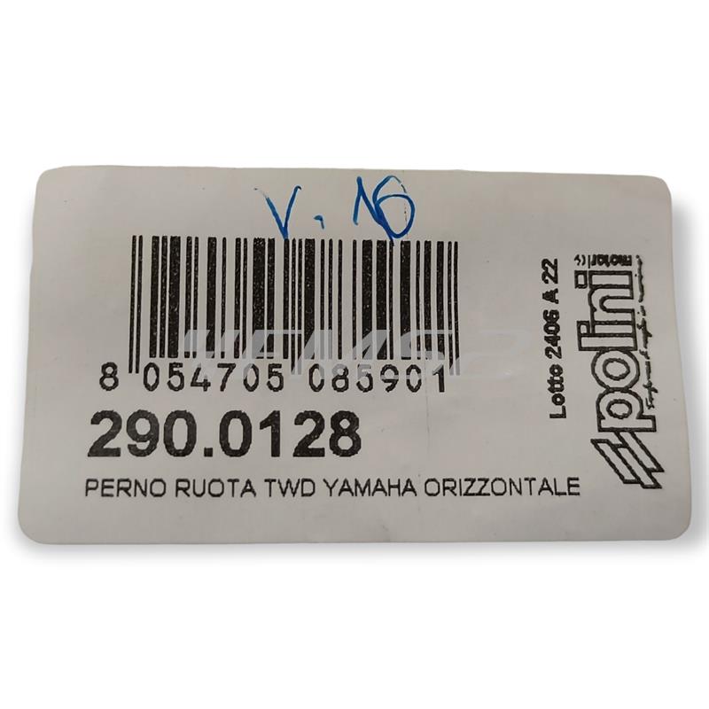 Perno ruota twd Polini per ricambio al telaietto torsen codice 1720016 e codice 1720018 per scooter con motore Minarelli e Yamaha orizzontale Aerox e Jog e codice 1720017 per Malaguti F12 orizzontale liquido, ricambio 2900128