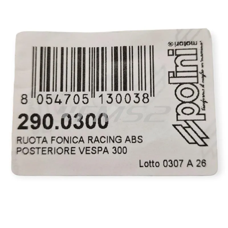 290.0300 Kit ruota fonica Polini posteriore Piaggio Vespa GTS 300 Euro 4/5 2017-2024
