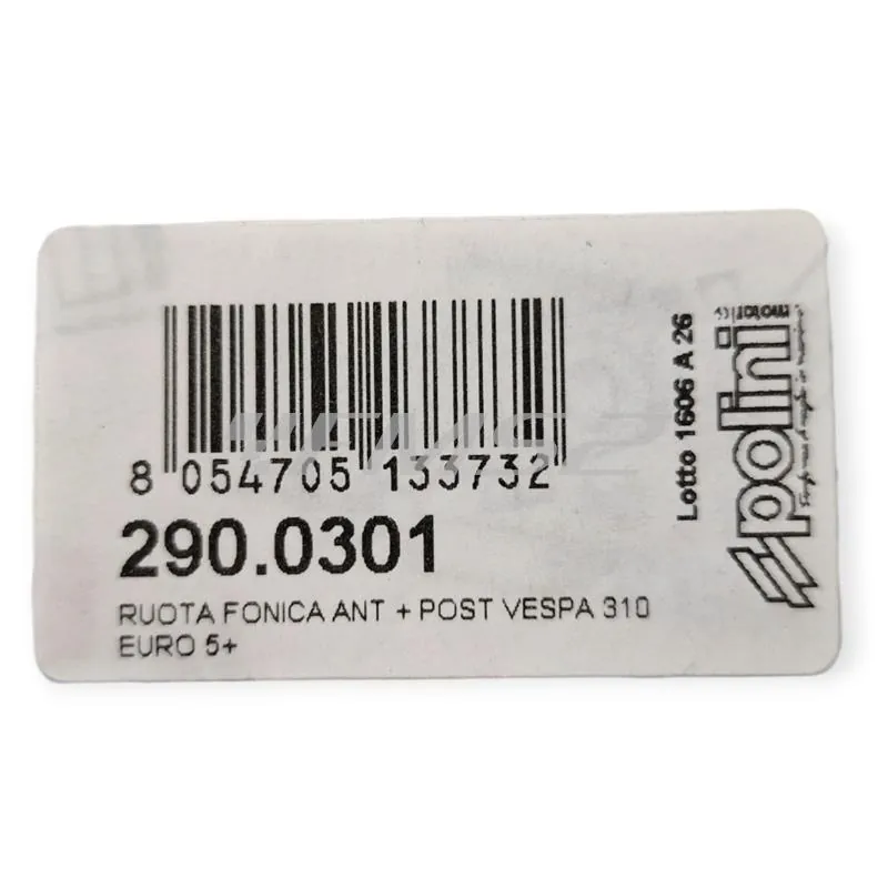 290.0301 Kit ruota fonica Polini ant + post Piaggio Vespa GTS 310 Euro 5+ >2025
