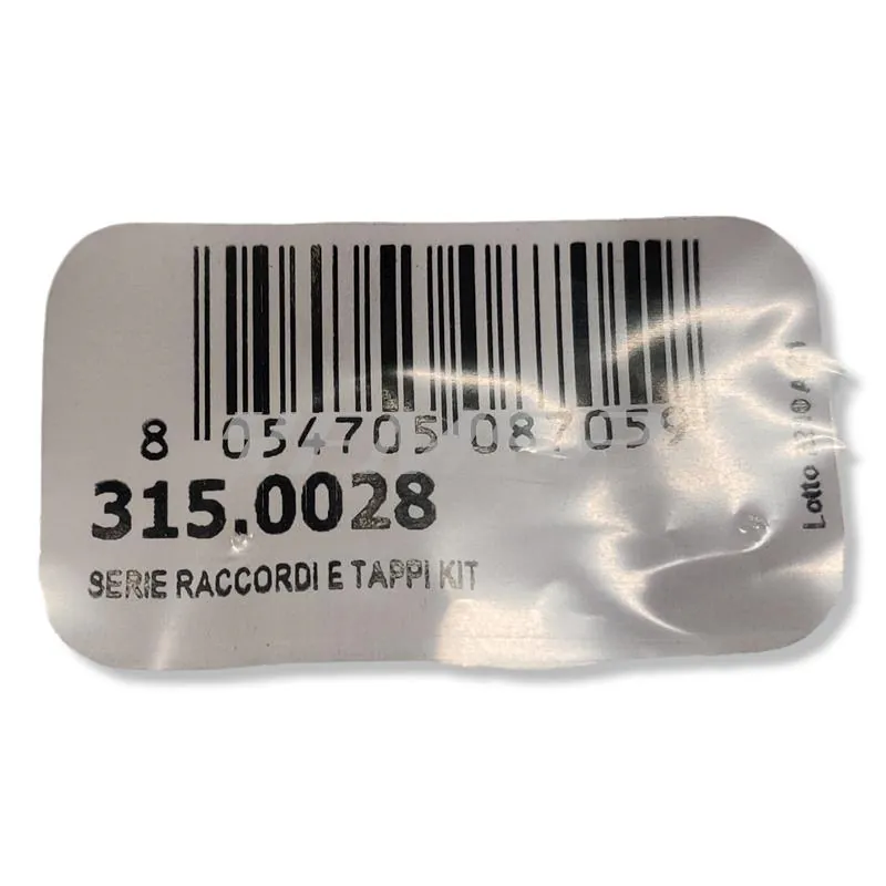 Serie raccordi e tappi Polini in kit completo di rondelle e guarnizioni, ricambio 3150028