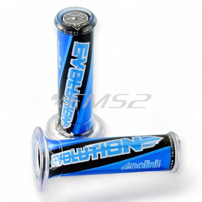 Coppia manopole Polini Evolution diametro 22 e 24 per utilizzo su scooter e ciclomotori, ricambio 3410036