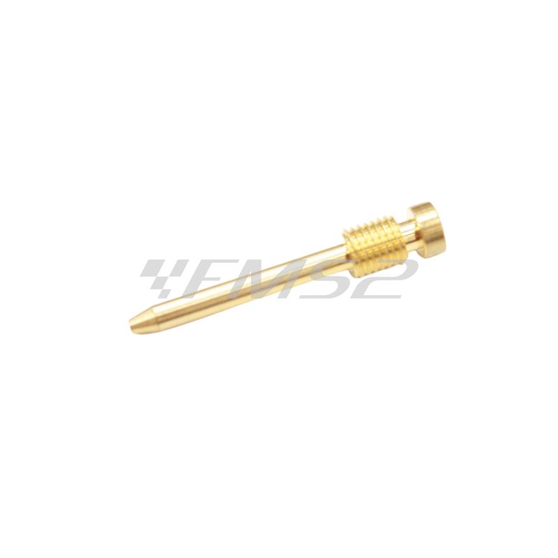Vite regolazione carburazione miscela al minimo completa di molla e o-ring per carburatori Polini PWK con diametro 32 e 34 mm, ricambio 3420122