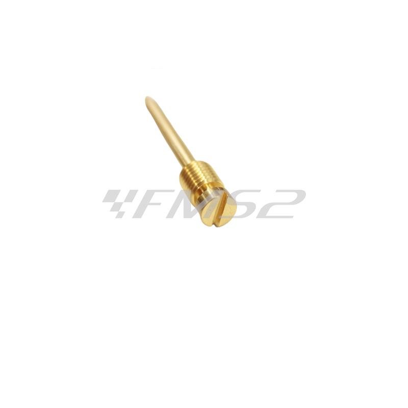 Vite regolazione carburazione miscela al minimo completa di molla e o-ring per carburatori Polini PWK con diametro 32 e 34 mm, ricambio 3420122