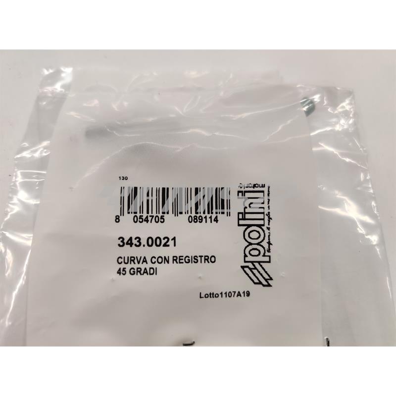 Curva con registro 45 gradi, per carburatore cp polini ricambio 3430021