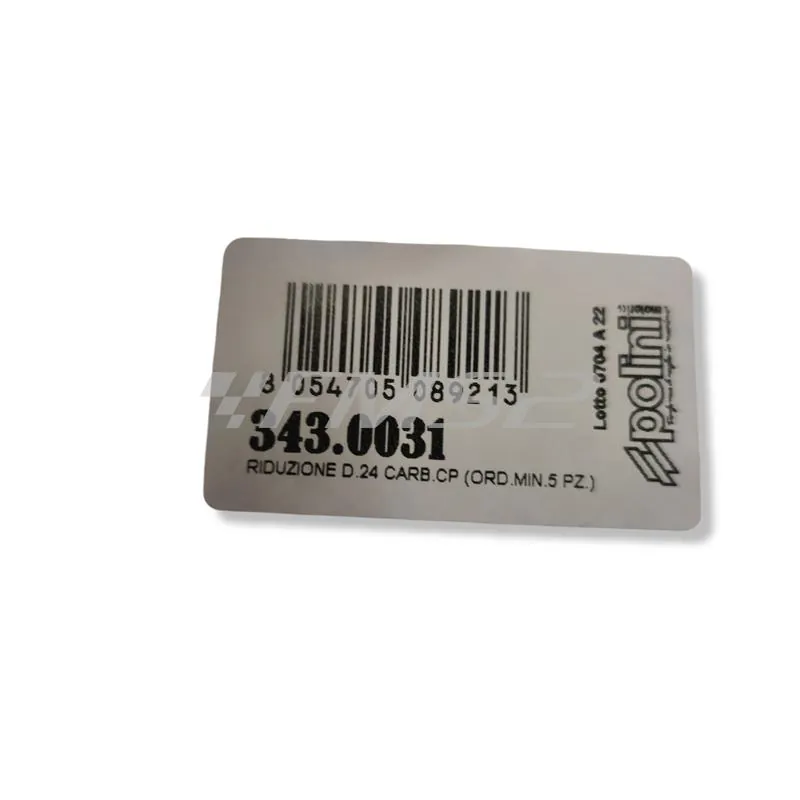 Riduzione Polini in plastica con diametro 24 mm per carburatori CP con attacco cavo femmina, ricambio 3430031