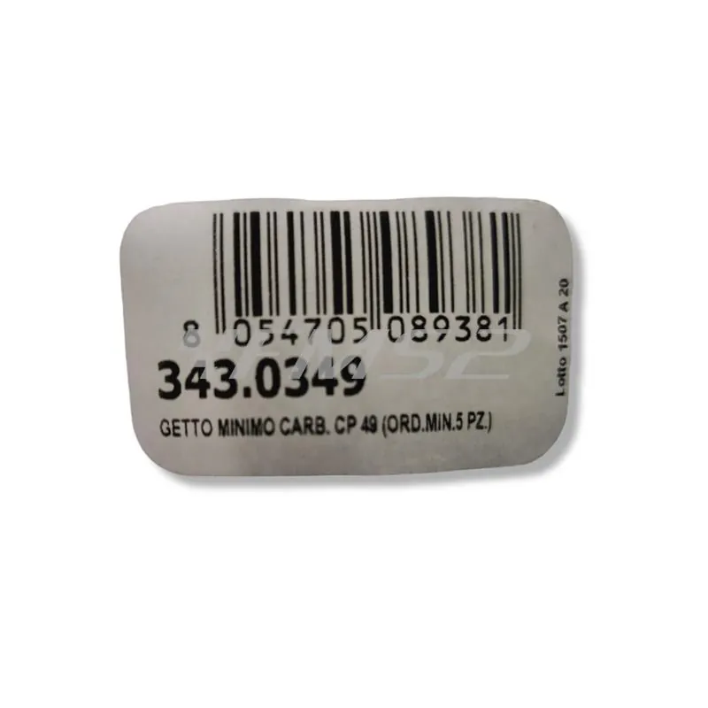Getto minimo carburatore Polini CP numero 49, ricambio 3430349