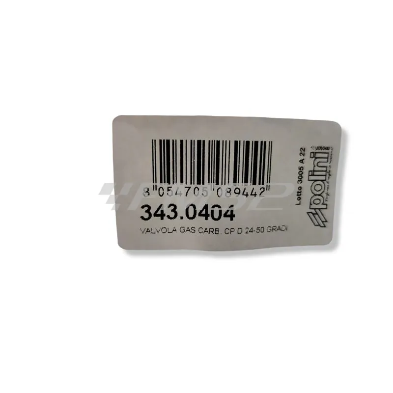 Valvola gas Polini per carburatori CP diametro 24 e smusso da 50 gradi, ricambio 3430404
