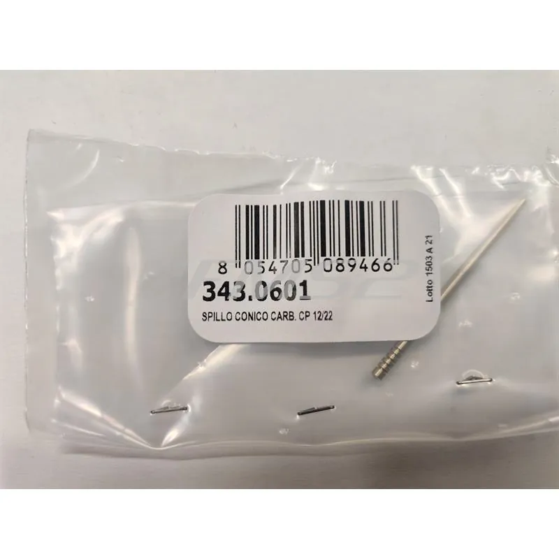 Spillo conico carburatore Polini cp 12/22, ricambio 3430601