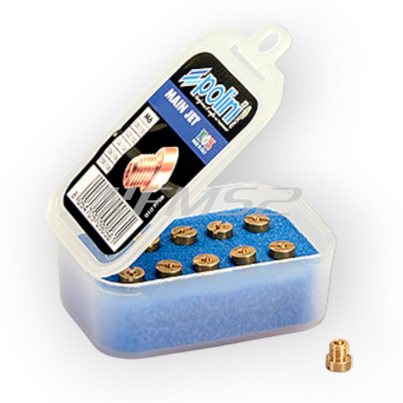 Set 10 getti Polini per carburatori Dell'orto 6 mm dal numero 200 al numero 218 con incremento di 2, ricambio 3620009
