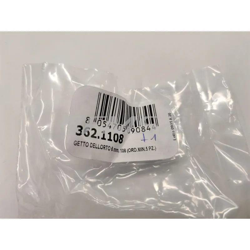 362.1108 Getto del massimo Polini per carburatori Dell'orto M6 con misura 108