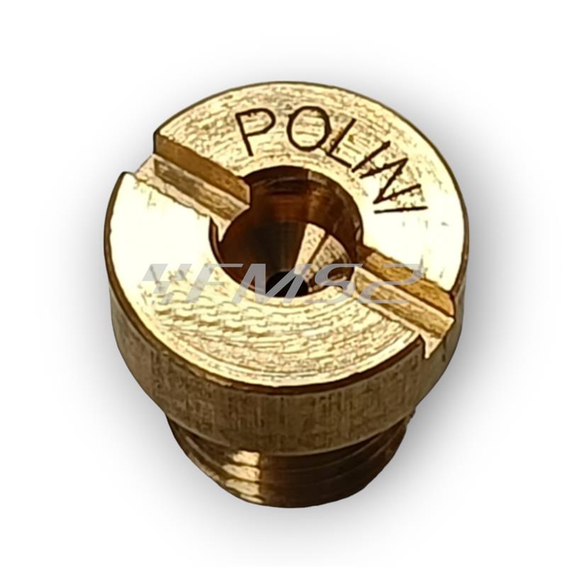 Getto Polini per carburatore Dell'orto versione grossa filetto 6 mm e numero 168, ricambio 3621168