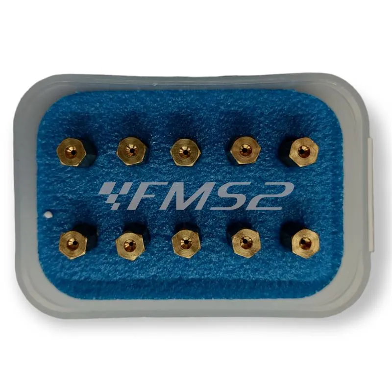 Scatola Polini da 10 getti del massimo per carburatori cp - keihin - pwk dal numero 101 al 119 con incremento di 2, ricambio 3700103