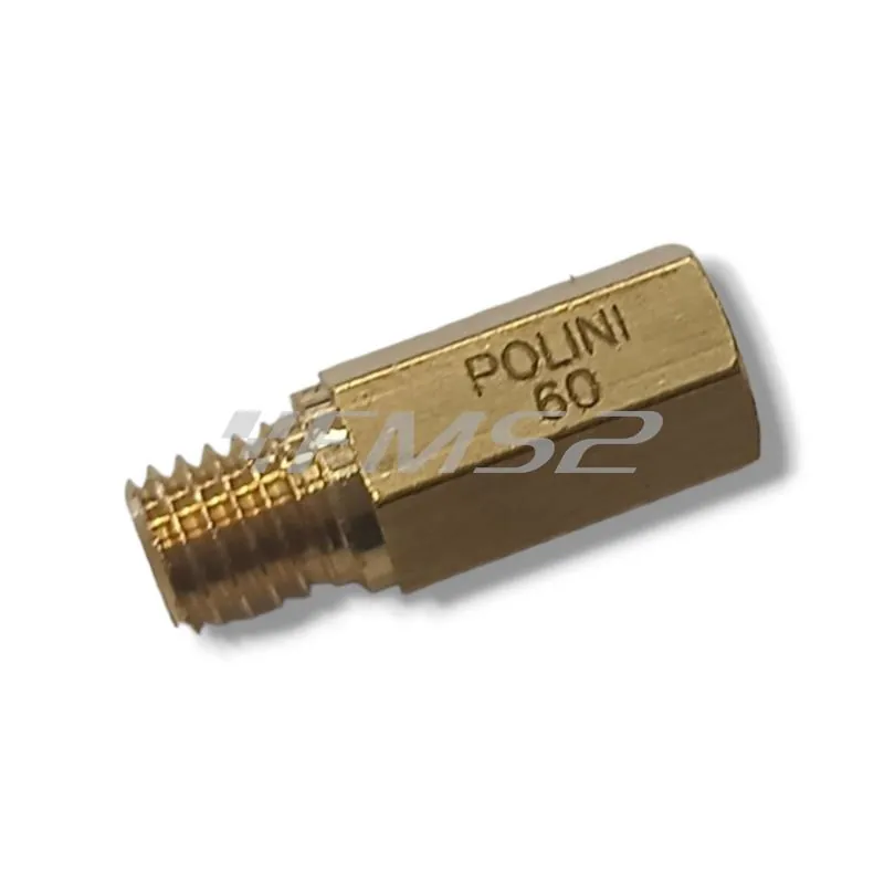 Getto massimo Polini per carburatore CP, KEIHIN, e PWK con numero 60, ricambio 3701060