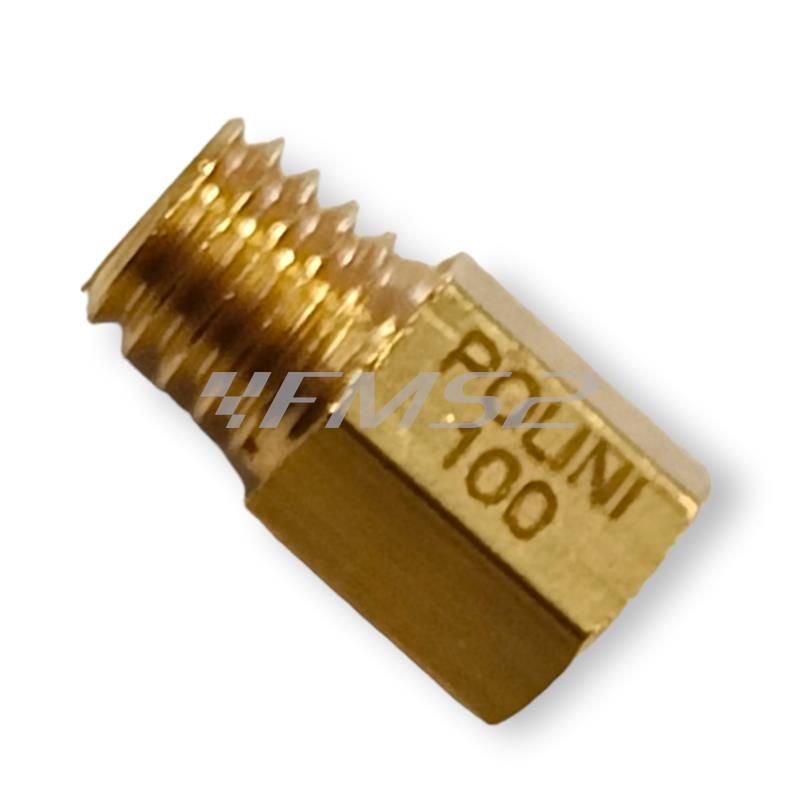 Getto massimo Polini per carburatori Mikuni numero 100, ricambio 3801100