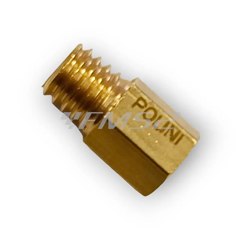 Getto massimo Polini per carburatore Mikuni con forma esagonale e numero 140, ricambio 3801140