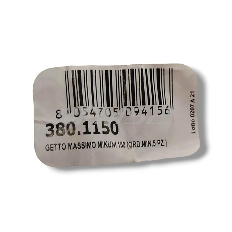 Getto massimo Polini per carburatore Mikuni con numero 150, ricambio 3801150