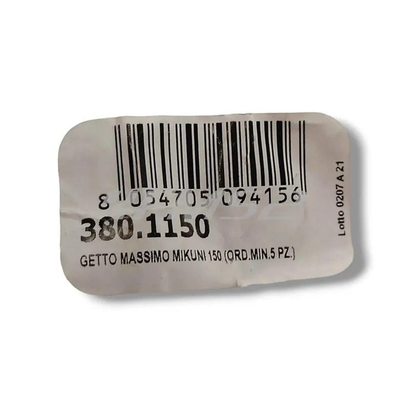 Getto massimo Polini per carburatore Mikuni con numero 150, ricambio 3801150