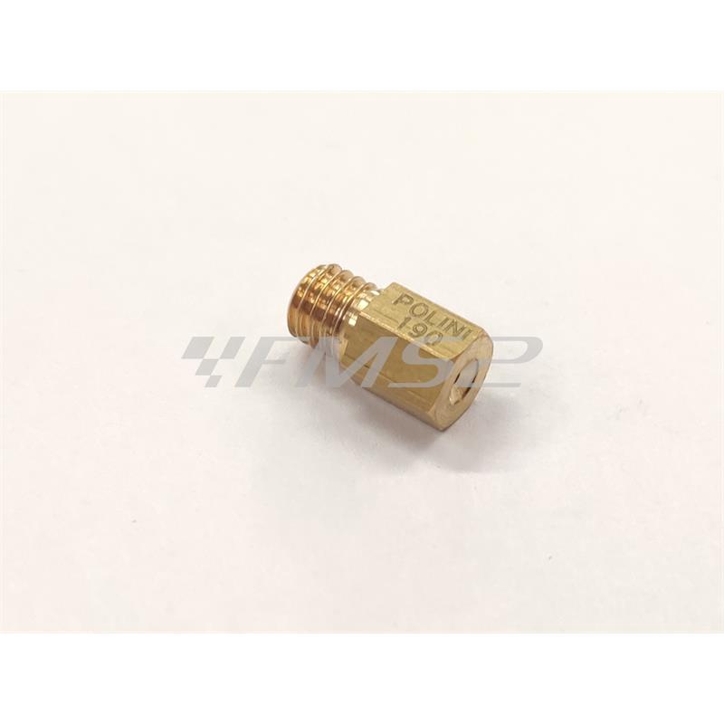 Getto massimo Polini per carburatori Mikuni con misura 190, ricambio 3801190