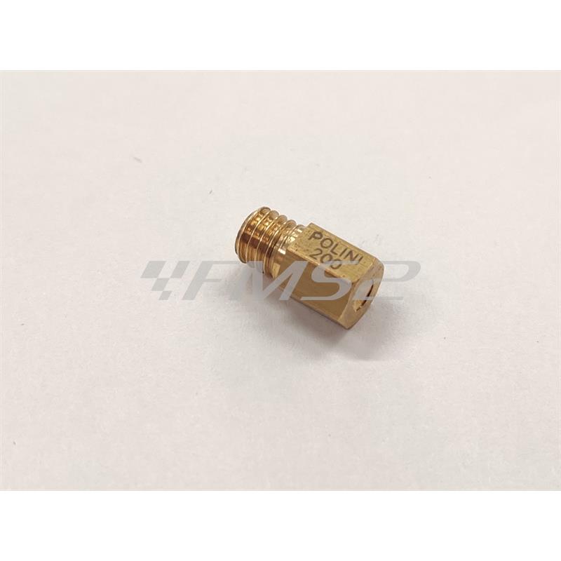 Getto massimo Polini per carburatori Mikuni con misura 200, ricambio 3801200