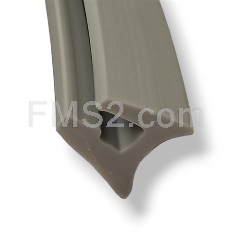 Guarnizione profilo bauletto in gomma di colore grigio per Piaggio Vespa old model 125, 150, 180, 200 cc (RICAMBI VESPA OLD), ricambio 04208972KGR
