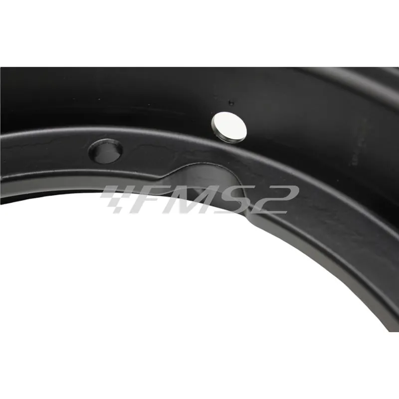 Cerchio tubeless vespa 10 pollici nero e cromo in alluminio e produzione made in Italy (FA ITALIA), ricambio 4555621