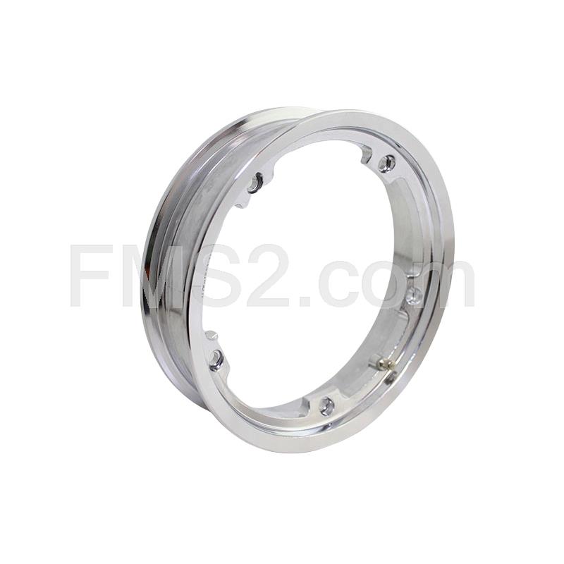 Cerchio ruota tubeless in alluminio cromato per Piaggio Vespa 10 pollici, ricambio 4555654