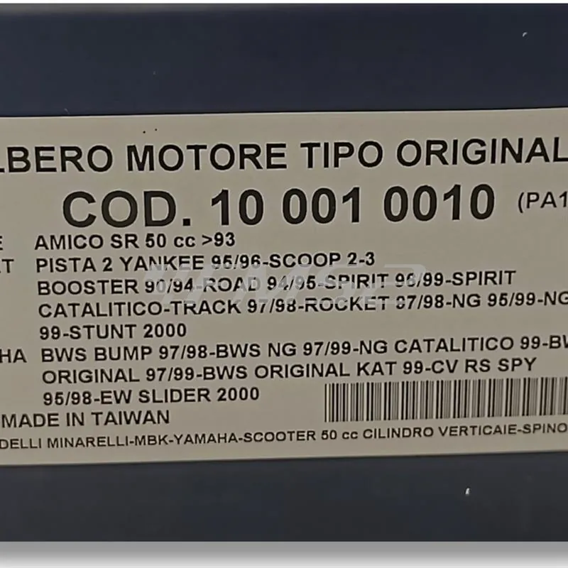 Albero motore RMS tipo originale Minarelli verticale, ricambio 100010010