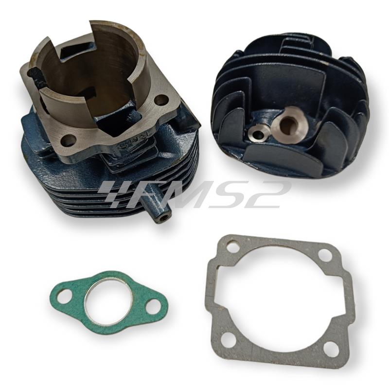 Motore gruppo termico RMS in ghisa completo di testa  con diametro 50mm e 3 travasi per Vespa e Ape 50, ricambio 100080271