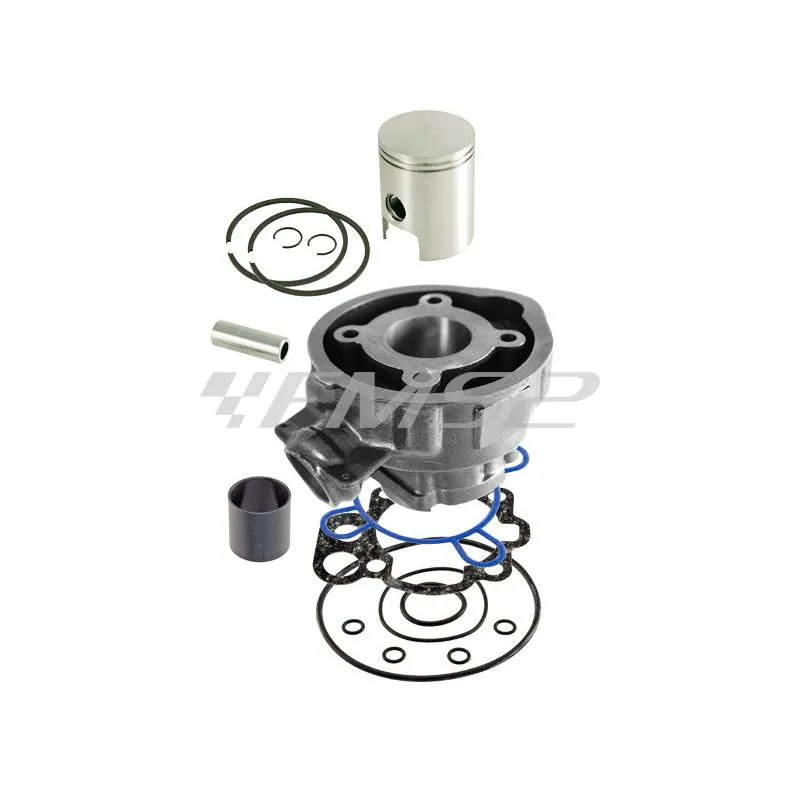 Gruppo termico motore cilindro EVOK RMS senza testa diametro 40,3 mm 50 cc per motori Minarelli AM6 Euro1 completo di guarnizioni, pistone, fasce elastiche e spinotto 12 mm, codice 100081110