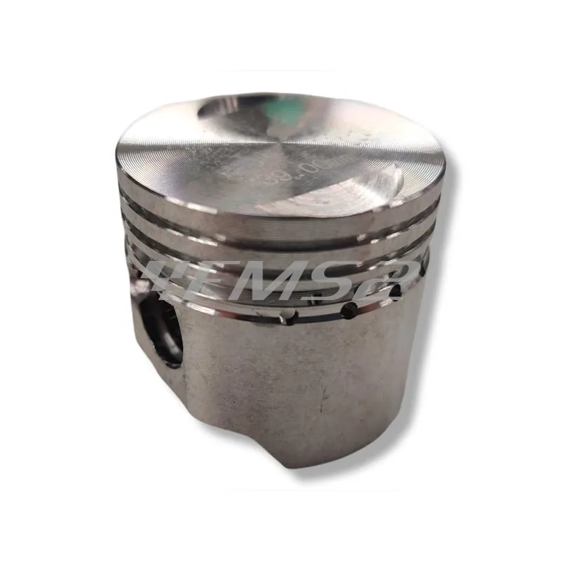 Pistone completo RMS per scooter Piaggio 50 cc 4 tempi con diametro 39 mm e spinotto 12 mm, ricambio 100090101